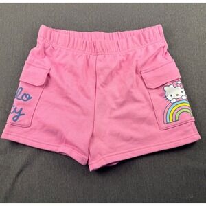 Hello‎ Kitty Girls Pink Shorts L/G (10/12) Rainbow Pocket Kawaii Cute